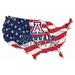 Arizona Wildcats USA Flag Cutout Sign