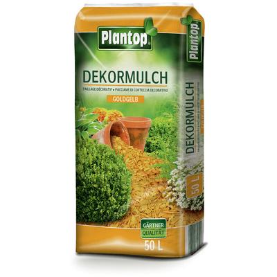 Plantop - Dekormulch goldgelb, 50 Ltr