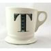 Anthropologie Dining | Anthropologie Monogram "T"Alphabet Mug | Color: Black/White | Size: Os