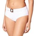 Seafolly Women's Capri Sea Wide Side Retro Bikini Bottoms, White (White White), 12