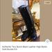 Tory Burch Shoes | Authentic Tory Burch Black Leather High Boots 9.5 | Color: Black/Gold | Size: 9.5