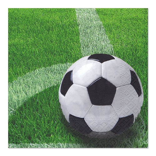 PAPSTAR 600 Servietten, 3-lagig 1/4-Falz 33 cm x 33 cm "Football" Image