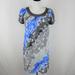 Anthropologie Dresses | Moulinette Soeurs 100% Silk Skyleaf Shift | Color: Blue/Gray | Size: See Measurements