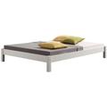Lit futon simple pour adulte TAIFUN 120 x 200 cm, 1 personne, 1 place et demi, pin massif lasuré