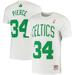 "Men's Mitchell & Ness Paul Pierce White Boston Celtics Hardwood Classics Stitch Name Number T-Shirt"