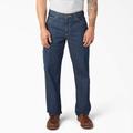 Dickies Men's Relaxed Fit Heavyweight Carpenter Jeans - Rinsed Indigo Blue Size 40 34 (1993)