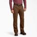 Dickies Men's Regular Fit Duck Double Knee Pants - Stonewashed Timber Brown Size 32 30 (DP903)
