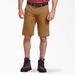 Dickies Men's Flex Regular Fit Duck Carpenter Shorts, 11" - Stonewashed Brown Size 32 (DX802)