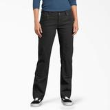 Dickies Women's Flex Relaxed Fit Duck Carpenter Pants - Rinsed Black Size 8 (FD2500)