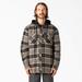 Dickies Men's Flannel Hooded Shirt Jacket - Slate Graphite Plaid Size L (TJ201)