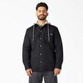 Dickies Men's Duck Hooded Shirt Jacket - Black Size Lt (TJ203)