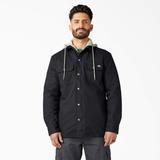 Dickies Men's Duck Hooded Shirt Jacket - Black Size Lt (TJ203)