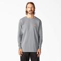 Dickies Men's Long Sleeve Graphic T-Shirt - Heather Gray Size 2Xl (WL469)