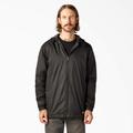Dickies Men's Big & Tall Fleece Lined Nylon Hooded Jacket - Black Size 4Xl 4XL (33237)