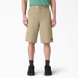 Dickies Men's Loose Fit Flat Front Work Shorts, 13" - Khaki Size 33 (42283)