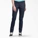 Dickies Women's Slim Fit Skinny Leg Pants - Rinsed Dark Navy Size 8 (FP512)