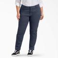 Dickies Women's Plus Perfect Shape Skinny Fit Pants - Rinsed Navy Size 22W (FPW40)