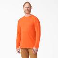 Dickies Men's Cooling Long Sleeve Pocket T-Shirt - Bright Orange Size L (SL600)
