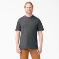 Dickies Men's Heavyweight Short Sleeve Henley T-Shirt - Charcoal Gray Size L (WS451)