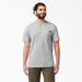 Dickies Men's Heavyweight Short Sleeve Henley T-Shirt - Heather Gray Size S (WS451)