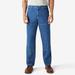 Dickies Men's Relaxed Fit Double Knee Jeans - Stonewashed Indigo Blue Size 30 32 (15293)