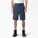 Dickies Men's Loose Fit Flat Front Work Shorts, 13" - Navy Blue Size 34 (42283)