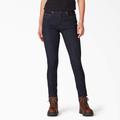 Dickies Women's Perfect Shape Skinny Fit Jeans - Rinsed Indigo Blue Size 10 (FD145)