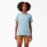 Dickies Women's Heavyweight Short Sleeve Pocket T-Shirt - Dockside Blue Size XL (FS450)