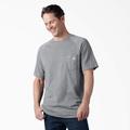 Dickies Men's Cooling Short Sleeve Pocket T-Shirt - Heather Gray Size 4 (SS600)