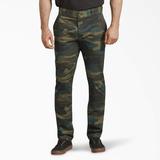 Dickies Men's Skinny Fit Work Pants - Hunter Green Camo Size 36 30 (WP801)