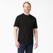 Dickies Men's Heavyweight Short Sleeve Henley T-Shirt - Black Size 2 (WS451)