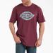 Dickies Men's Short Sleeve Relaxed Fit Graphic T-Shirt - Burgundy Size L (WS46A)
