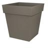 EDA - Pot carré Toscane - 50 cm - 87 l - Taupe