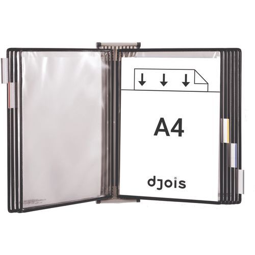 support mural tarifold départ avec 10 pochettes noires