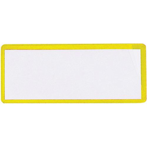 Etiquette Magnétique Fond Jaune 140x60mm - Manutan Expert