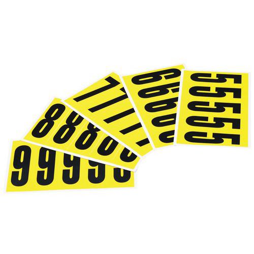 set de 10 chiffres de 0 à 9 de 45x130mm - manutan