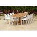 Amazonia Teak Wood 11 Piece Extendable Oval Patio Dining Set - International Home SC DIANOVAL_10VALSIDE WHT