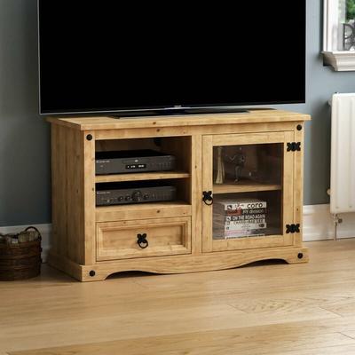 Home Discount - Corona Solid Pine TV Unit Entertainment Cabinet Stand Storage Unit