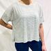 Anthropologie Tops | Anthropologie Boxy Cut T Shirt | Color: Gray/White | Size: L