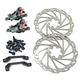 Juin Tech R1 Hydraulic Road CX Disc Brake set 160mm with Rotor, Front and Rear, Gray, JT1905