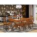 August Grove® Pillsbury Butterfly Leaf Rubberwood Solid Wood Dining Set Wood in Brown | Wayfair AGTG6467 44326652