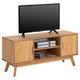 Meuble tv tivoli banc télé de 114 cm design vintage scandinave nordique 2 portes et 2 niches, en