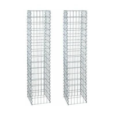 Gabionen-Säule 150cm Höhe 2er 4-Eck 30x30 cm Steinkorb Säulen Gabione Image