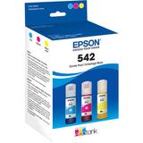 Epson T542 Multi-Color Ink Bottle Pack (Cyan, Magenta, Yellow) T542520-S