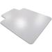 FloorTex 48''W x 53''L Cleartex Ultimat Polycarbonate Lipped Chairmat for Plush Pile Carpets, 111342
