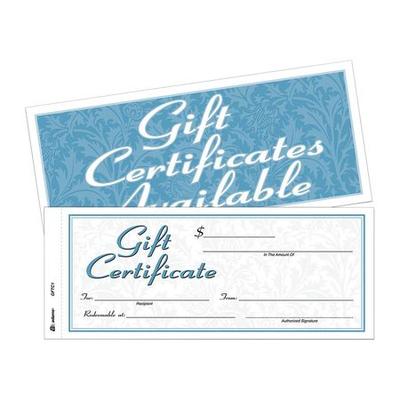 ADAMS GFTC1 White Gift Certificates