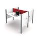 Bestar Pro-Biz Double Face-to-Face Workstation with 5 Privacy Panels Benching Desks 100870C Color: W