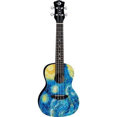 Luna Guitars Concert Ukulele Starry Night