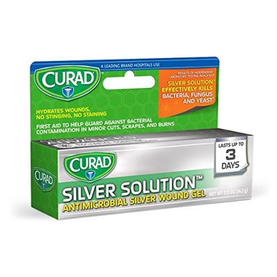 Curad Silver Solution Antimicrobial Silver Wound Gel, 0.5 oz Per Tube (9 Pack)