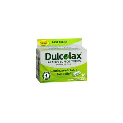 Dulcolax Suppositories 16 Each (Pack of 3)